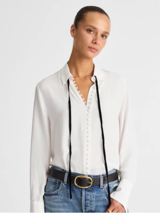 Madewell Tops - Madewell Necktie Button-Up Top large